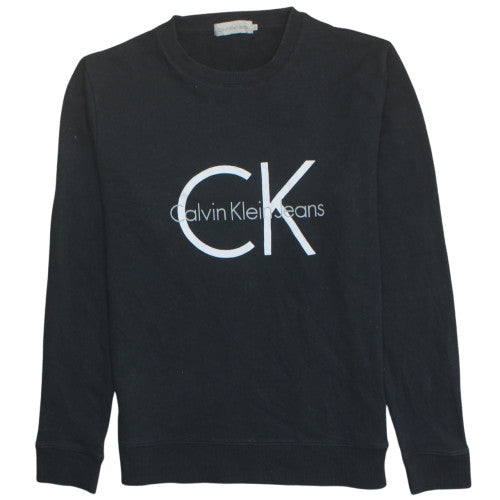 Mens UK Size M Calvin Klein Jeans Black Pullover Sweatshirt
