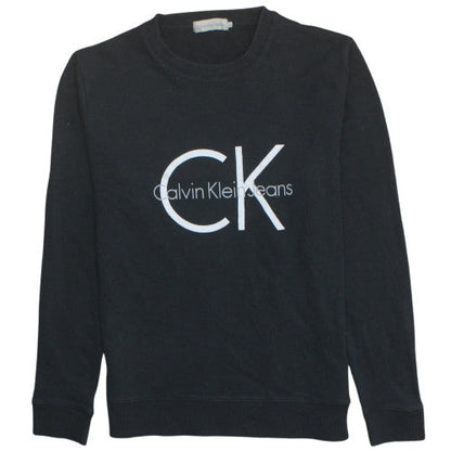 Mens UK Size M Calvin Klein Jeans Black Pullover Sweatshirt
