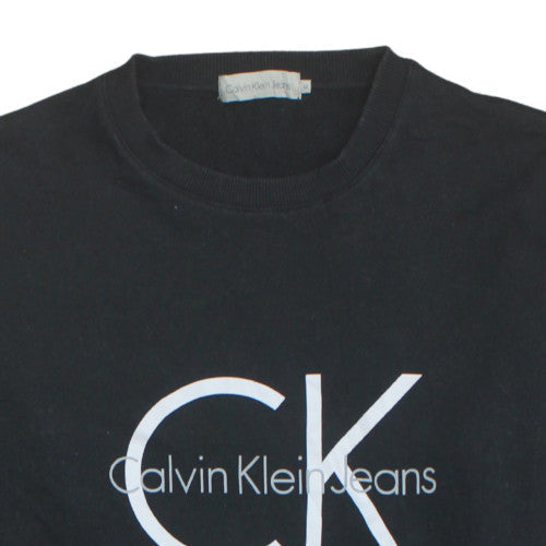 Mens UK Size M Calvin Klein Jeans Black Pullover Sweatshirt