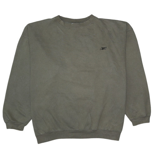 Mens UK Size 2XL Reebok Green Pullover Sweatshirt