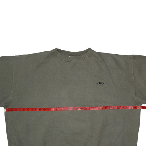 Mens UK Size 2XL Reebok Green Pullover Sweatshirt