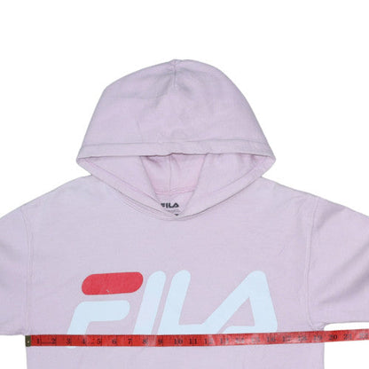 Womens UK Size S FILA Pink Pullover Hoodie