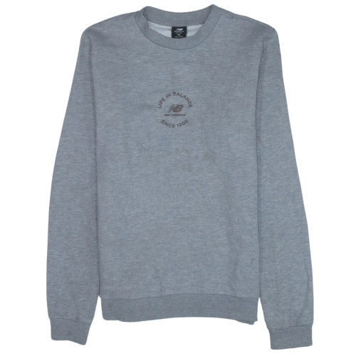 Mens UK Size XS New Balance Grey Pullover Sweatshirt