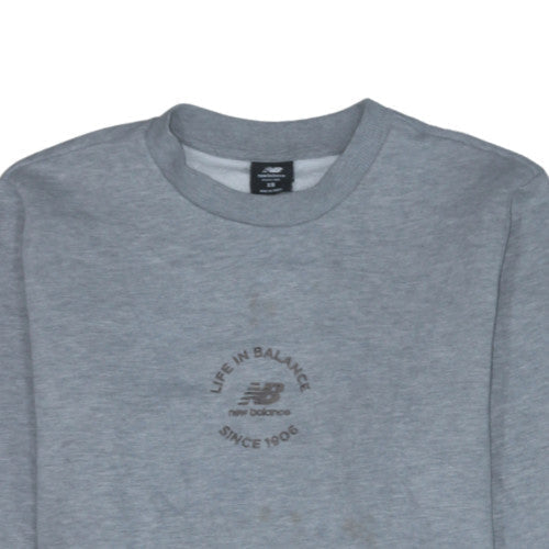 Mens UK Size XS New Balance Grey Pullover Sweatshirt