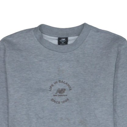 Mens UK Size XS New Balance Grey Pullover Sweatshirt