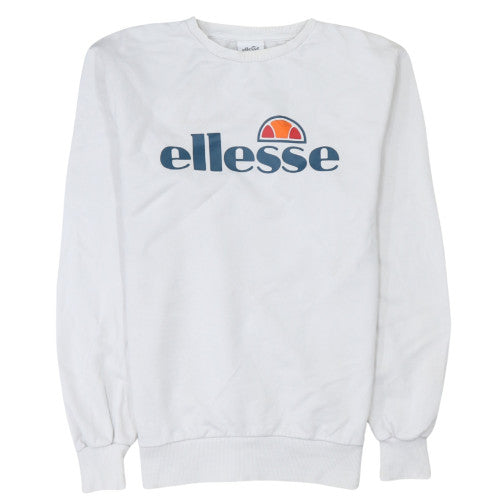 Mens UK Size M ellesse White Pullover Sweatshirt
