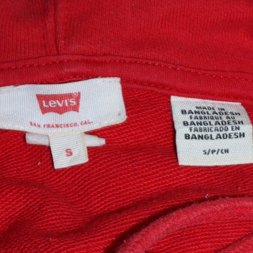 Mens UK Size S Levi's Red Pullover Hoodie