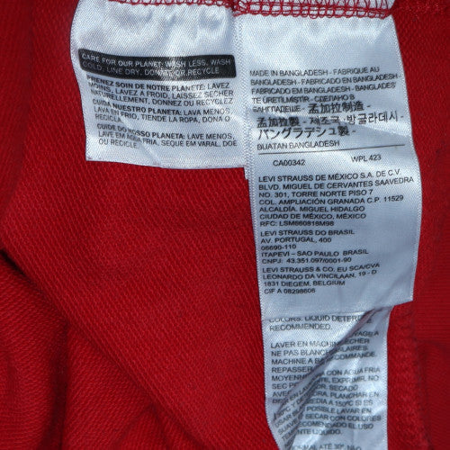 Mens UK Size S Levi's Red Pullover Hoodie