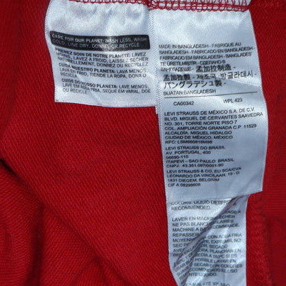 Mens UK Size S Levi's Red Pullover Hoodie