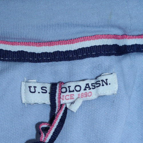 Womens UK Size M U.S. Polo Assn. Blue Pullover Hoodie