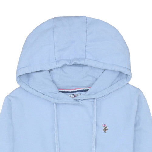 Womens UK Size M U.S. Polo Assn. Blue Pullover Hoodie