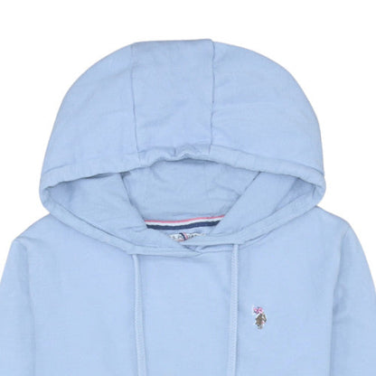 Womens UK Size M U.S. Polo Assn. Blue Pullover Hoodie