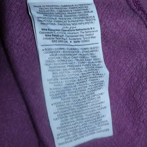 Womens UK Size M Nike Purple Pullover Hoodie