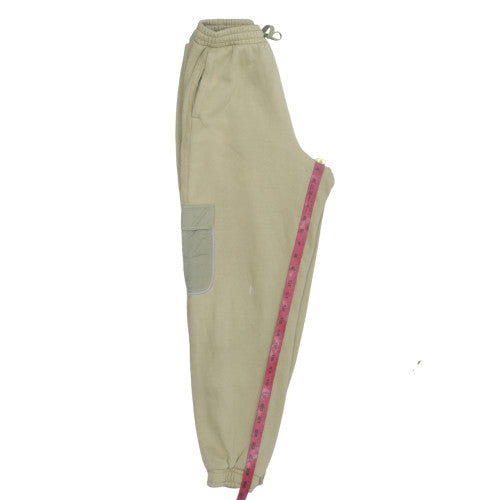 Adidas Womens Beige Jogger Sweatpants Size 12 Fleece Elastic Waist