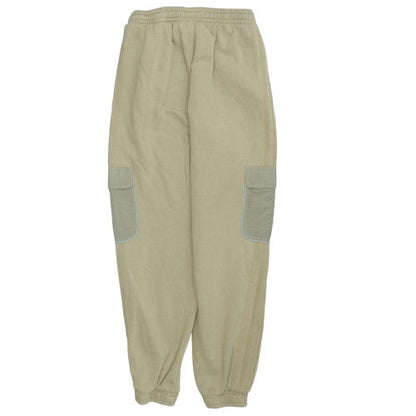 Adidas Womens Beige Jogger Sweatpants Size 12 Fleece Elastic Waist