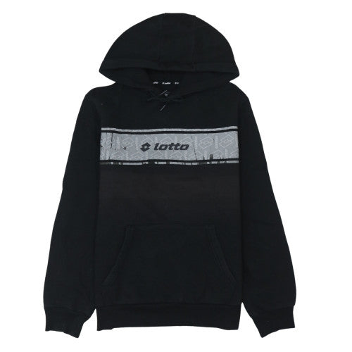 Mens UK Size M Lotto x Primark Black Pullover Hoodie