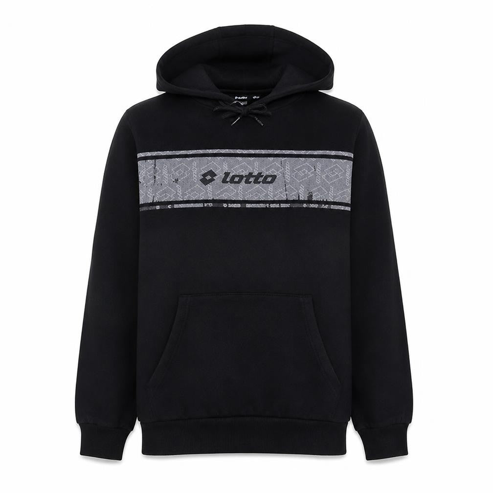 Mens UK Size M Lotto x Primark Black Pullover Hoodie
