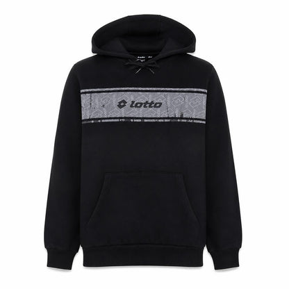 Mens UK Size M Lotto x Primark Black Pullover Hoodie