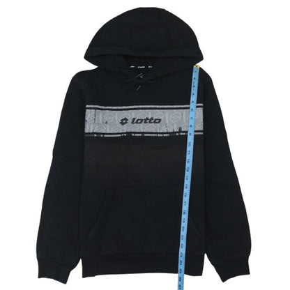 Mens UK Size M Lotto x Primark Black Pullover Hoodie