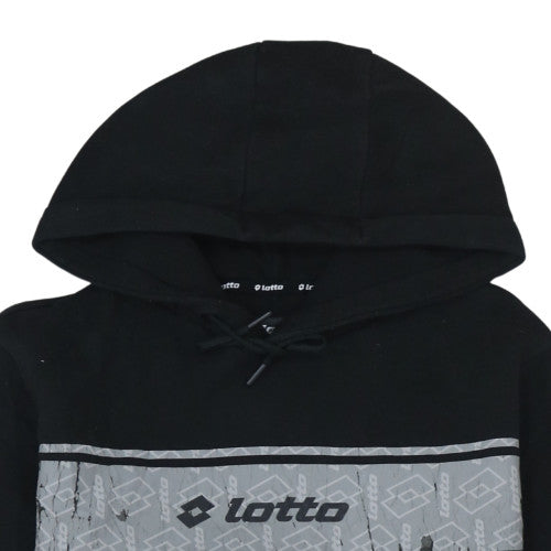 Mens UK Size M Lotto x Primark Black Pullover Hoodie