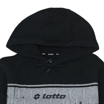 Mens UK Size M Lotto x Primark Black Pullover Hoodie