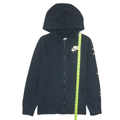 Nike Boys Black XL Full Zip Hoodie Gold Logo Air Design