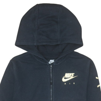 Nike Boys Black XL Full Zip Hoodie Gold Logo Air Design