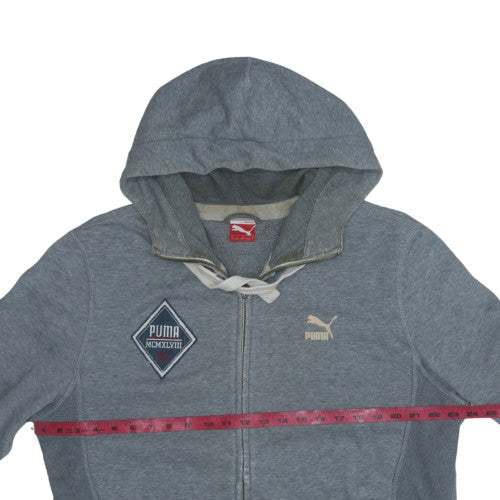 Mens UK Size L PUMA Grey Full Zip Hoodie