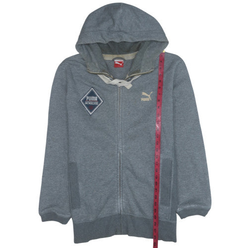 Mens UK Size L PUMA Grey Full Zip Hoodie