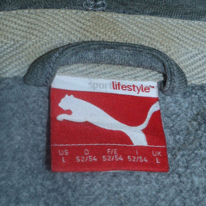 Mens UK Size L PUMA Grey Full Zip Hoodie