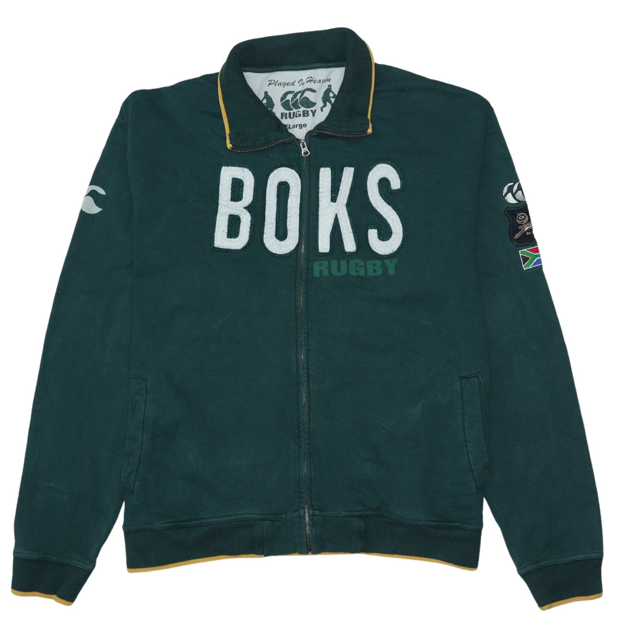 Mens UK Size 2XL Canterbury Green Full Zip Sweatshirt