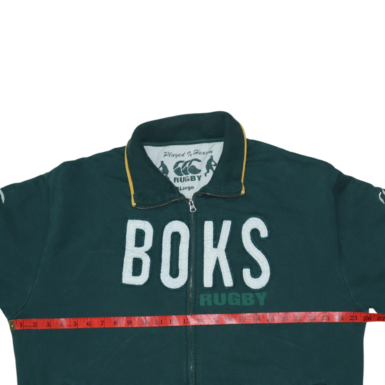 Mens UK Size 2XL Canterbury Green Full Zip Sweatshirt