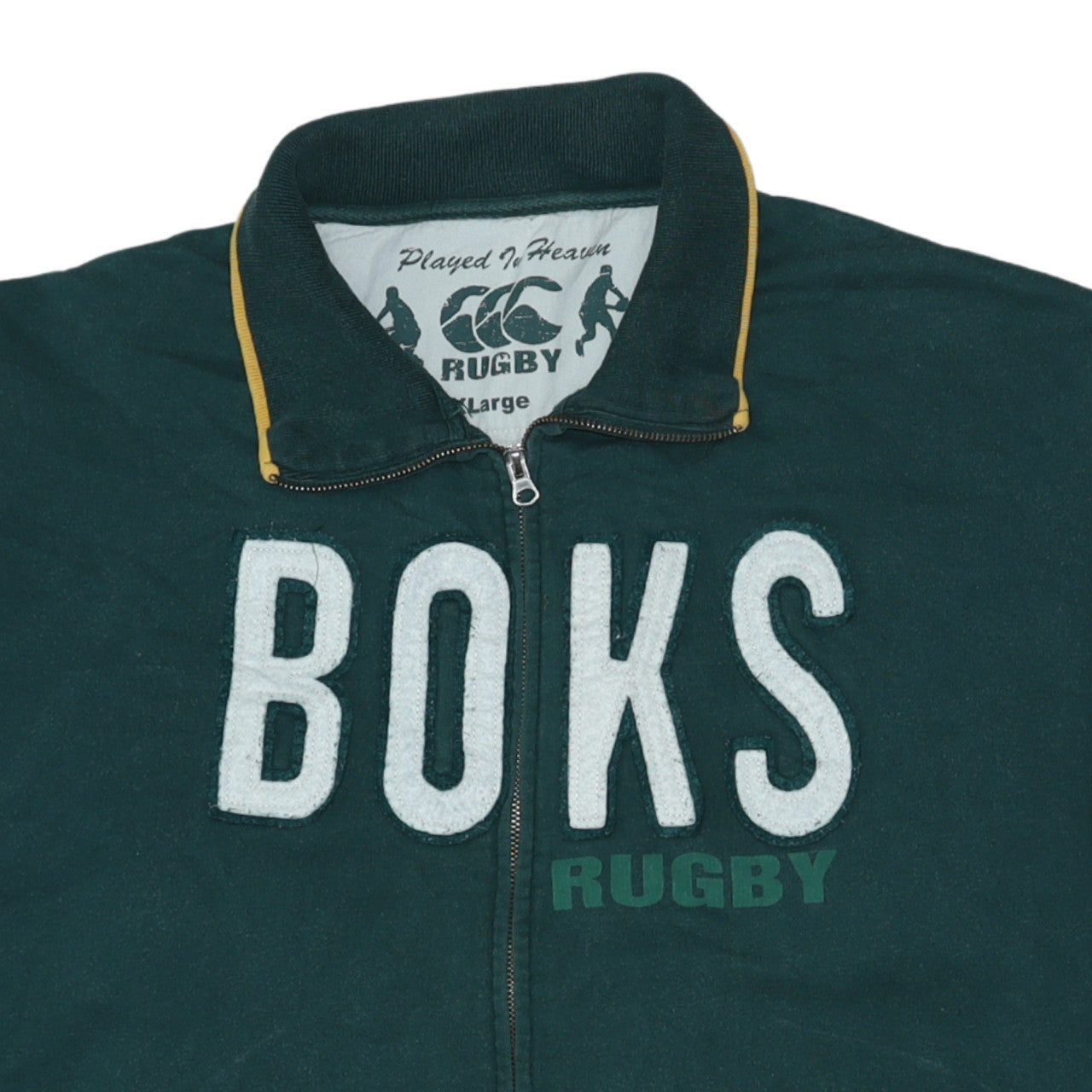Mens UK Size 2XL Canterbury Green Full Zip Sweatshirt