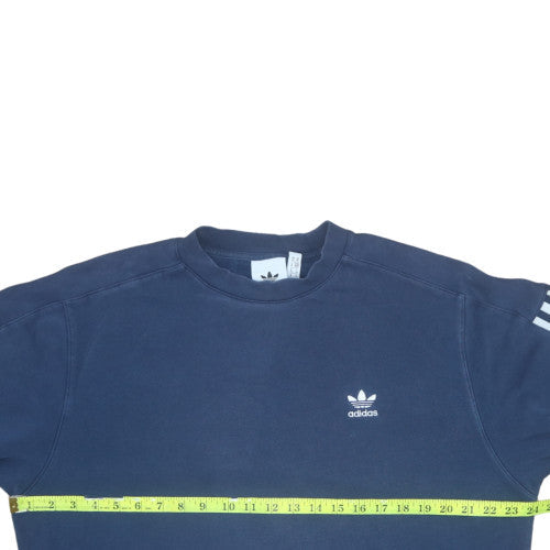 Mens UK Size M adidas Blue Pullover Sweatshirt