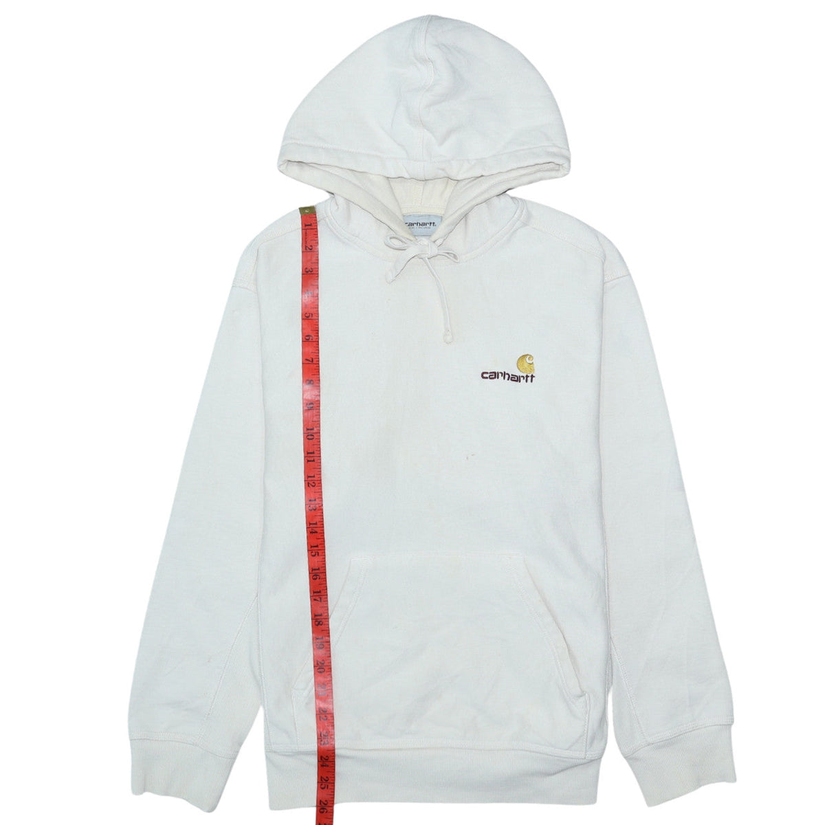 Mens UK Size S Carhartt White Pullover Hoodie