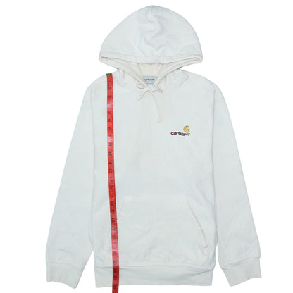 Mens UK Size S Carhartt White Pullover Hoodie
