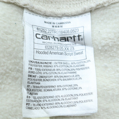 Mens UK Size S Carhartt White Pullover Hoodie