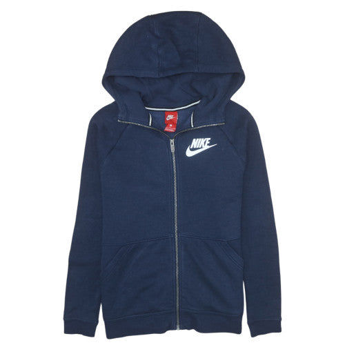 Mens UK Size S Nike Blue Full Zip Hoodie