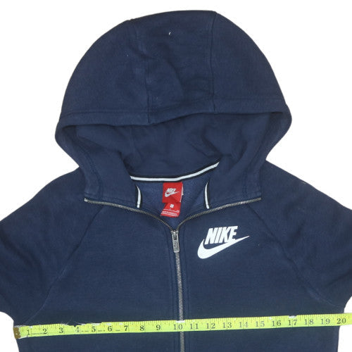 Mens UK Size S Nike Blue Full Zip Hoodie