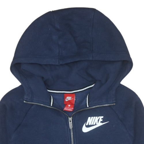 Mens UK Size S Nike Blue Full Zip Hoodie
