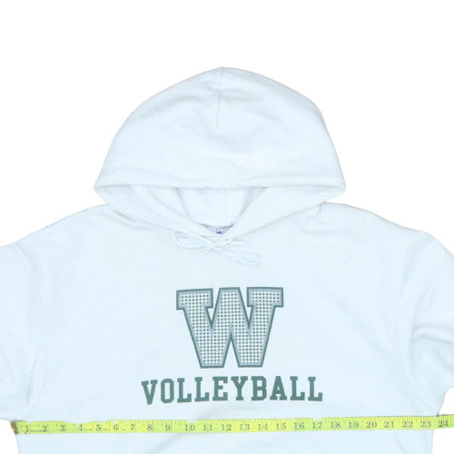 Mens UK Size L Authentic White Pullover Hoodie