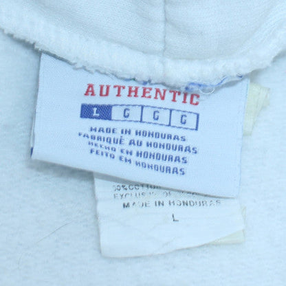 Mens UK Size L Authentic White Pullover Hoodie