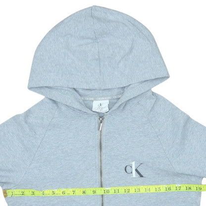 Mens UK Size S Calvin Klein Grey Full Zip Hoodie