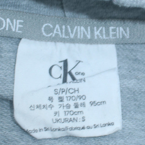 Mens UK Size S Calvin Klein Grey Full Zip Hoodie