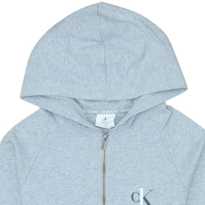 Mens UK Size S Calvin Klein Grey Full Zip Hoodie
