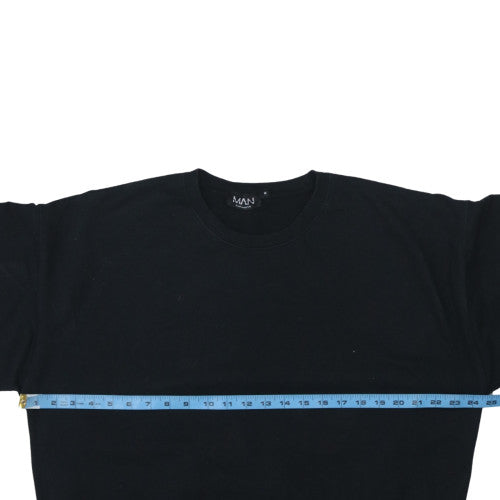 Mens UK Size M boohooMAN Black Pullover Sweatshirt