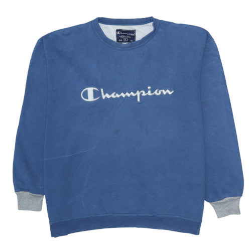 Mens UK Size XL Champion Blue Pullover Sweatshirt