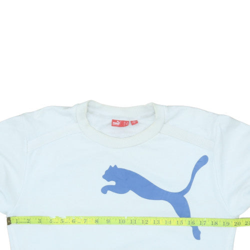 Mens UK Size XS PUMA White Pullover Sweatshirt