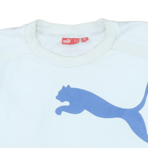 Mens UK Size XS PUMA White Pullover Sweatshirt