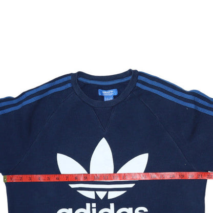 Mens UK Size M adidas Blue Pullover Sweatshirt
